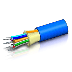 CommScope - Uniprise P-002-DS-6F-FSUBL Plenum Single Unit Distribution Cable, 2 Fiber, Blue (1640')