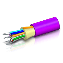 CommScope - Uniprise P-002-DS-6F-FSUVI Plenum Single Unit Distribution Cable, 2 Fiber, Violet (1640')