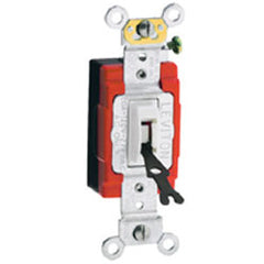 Leviton 1223-2WL 3-Way Toggle Locking Switch, White