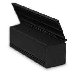 Leviton E4DCT-DHC 4x4 Solid Duct with Hinged Cover, Black