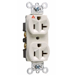 Legrand - Pass & Seymour IG5362-W Isolated Ground Heavy-Duty Spec Grade Receptacle, Back and Side Wire, 20A, 125V