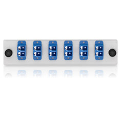 Leviton APLW6-LDS LGX 6-Pack Plate with LC Duplex Adapters Blue