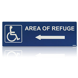 Viking ARS-DLB100 Area of Refuge Sign with Left Arrow