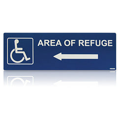 Viking ARS-DLB100 Area of Refuge Sign with Left Arrow