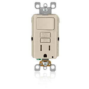 Leviton GFSW1-T SmartLock Pro Combination GFCI Outlet/Switch