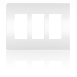 Legrand - Pass & Seymour RWP263W Three Gang Screwless Wallplate