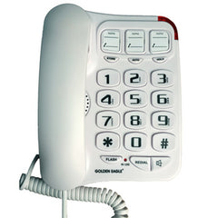 Golden Eagle GEE3104WH Big Button Phone with Speakerphone (White)