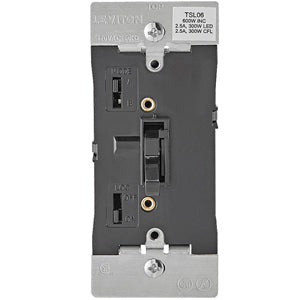 Leviton TSL06-1LE Universal Toggle Slide Dimmer for Dimmable LED CFL Incandescent