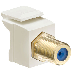 Leviton 40831-FTG QuickPort F-Type Adapter (Gold-Plated)