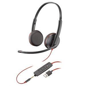 Plantronics 209747-101 Blackwire C3225 Binaural Headset USB-A