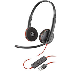 Plantronics 214012-01 Blackwire 3320 Microsoft USB-A Binaural Headset