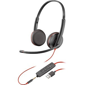Plantronics 214016-01 Blackwire 3325 Microsoft USB-A Binaural Headset