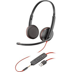 Plantronics 214016-01 Blackwire 3325 Microsoft USB-A Binaural Headset