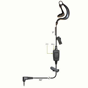 Klein Electronics Inc. Drift-MST Single-Wire PTT Earpiece for Microsoft Teams Walkie Talkie
