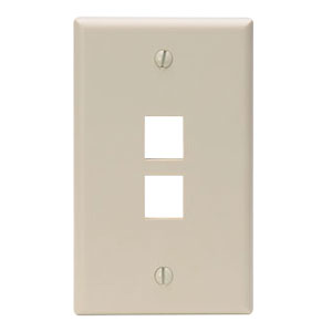 Leviton 41080-3 Single Gang QuickPort Wallplate 3 Port