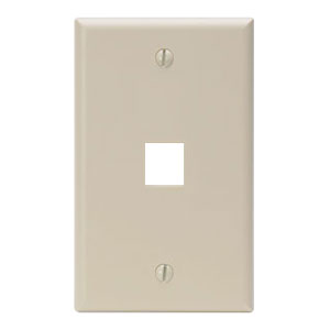 Leviton 41080-1 Single Gang QuickPort Wallplate 1 Port