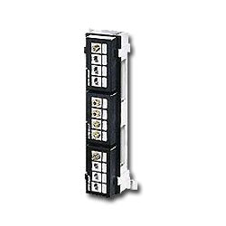Leviton 47689-QP QuickPort 12-Port Multimedia Patch Block with Mounting Bracket