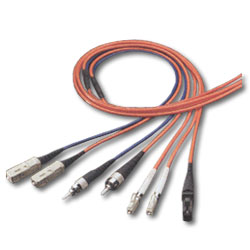 Leviton 50DST-M 50 micron Duplex Multimode Connector Fiber Cable Assembly (ST to ST)