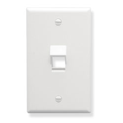 ICC IC107DA1 Angled 1-Port 1-Gang Faceplate