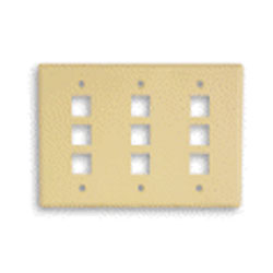 ICC IC107FT9 Triple Gang Faceplate - 9 Port