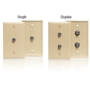 Leviton 80781 Type 625D F-Connector Wallplate