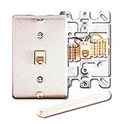 Leviton 40223-S Stainless Steel Wall Jack - 6P4C