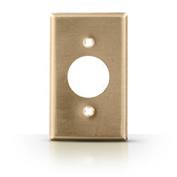 Leviton 83004 Metal 1 Gang Single Receptacle Wallplate