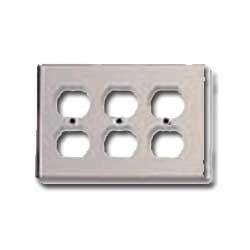 Leviton 88030 Urea 3 Gang Double Receptacle Wallplate