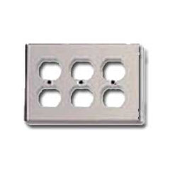 Leviton 88030 Urea 3 Gang Double Receptacle Wallplate