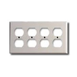 Leviton 85041 Urea 4 Gang Double Receptacle Wallplate