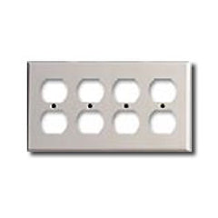 Leviton 85041 Urea 4 Gang Double Receptacle Wallplate