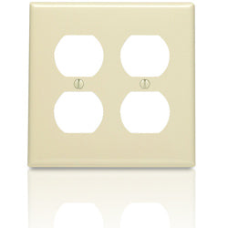 Leviton 80716 Nylon 2 Gang Double Receptacle Wallplate