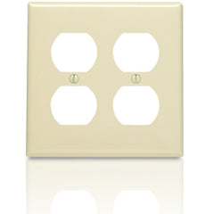 Leviton 80716 Nylon 2 Gang Double Receptacle Wallplate