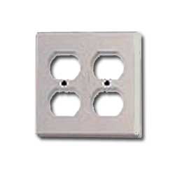 Leviton 83016 Metal 2 Gang Double Receptacle Wallplate