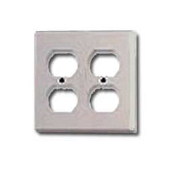 Leviton 83016 Metal 2 Gang Double Receptacle Wallplate