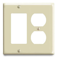 Leviton 80455 Urea Combination 2 Gang Wallplate (1 Duplex/1 Decora/GFCI)