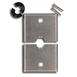 Leviton S751-N 302 S/S Single Gang Split Plate (.406 Round Hole)