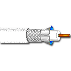 Belden 1695A 18 AWG Solid Bare Copper RG-6/U Coaxial Cable, 1000'