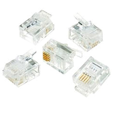 Allen Tel AT4X4SC-2224 4x4 Modular Handset Plug for Flat 22/24 GA Solid Wire (Package of 100)