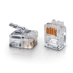 Allen Tel AT6X6SC-2224 6x6 Modular Plug for Flat 22/24 GA Solid Wire (Package of 100)