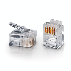 Allen Tel AT6X6SC-2224 6x6 Modular Plug for Flat 22/24 GA Solid Wire (Package of 100)