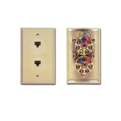 Allen Tel AT217 Flush Mount Duplex Wall Jack (Screw Terminals)