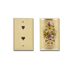Allen Tel AT268 Duplex Wall Jack With 2 Integral Jacks