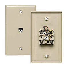 Allen Tel AT216-4LP Work Area Outlets - Flush Mount Wall Jack Large