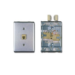 Allen Tel AT630BNL Stainless Steel Modular Jack Assembly - 110 Termination