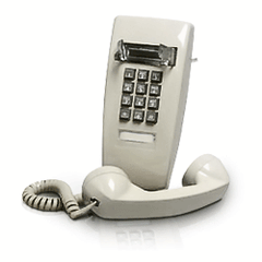 Cortelco 2554-VBA-27M 2554 Series Fully Modular Wall Phone with Message Waiting