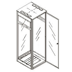 Chatsworth Products 11048 23" Single Rack Enclosure with Plexiglas Doors