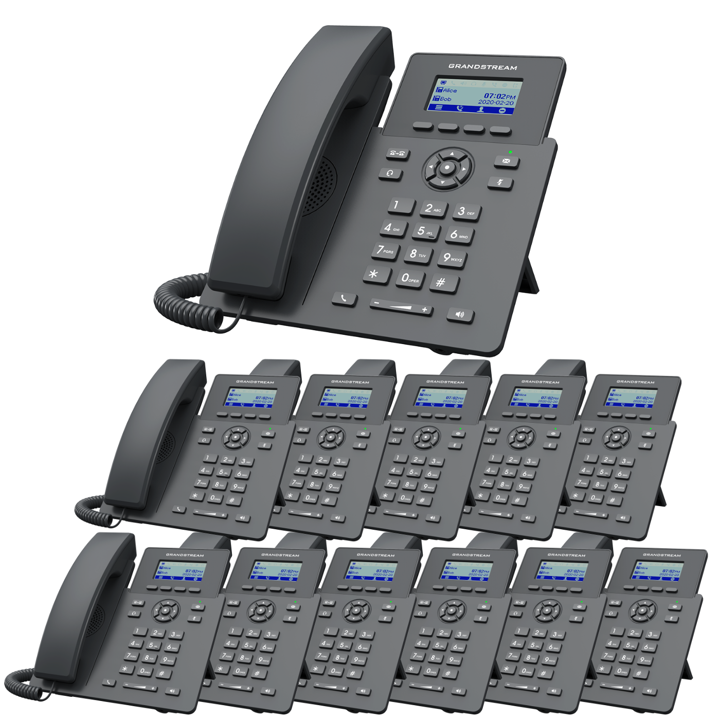 Grandstream GRP2601W WiFi VoIP Starter Office Bundle With 1 Year Free Phone Service