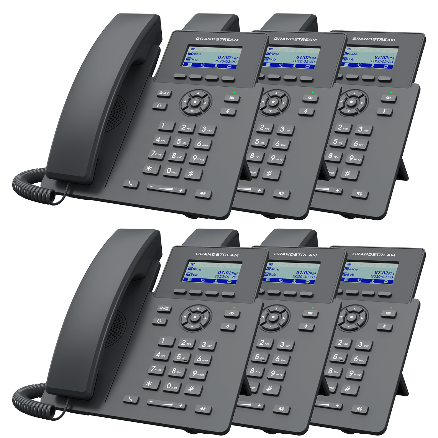 Grandstream GRP2601W WiFi VoIP Starter Office Bundle With 1 Year Free Phone Service