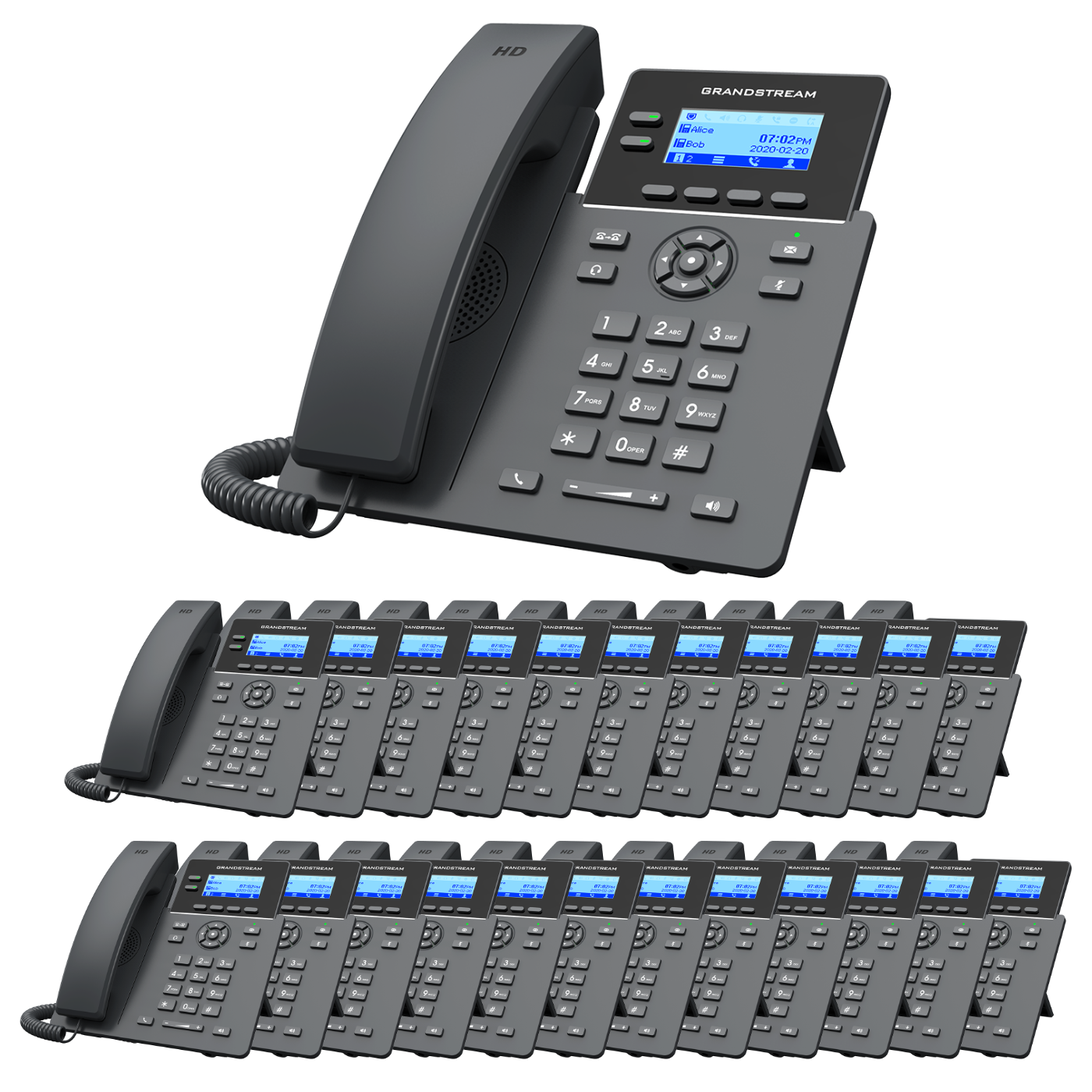 Grandstream GRP2602 VoIP Starter Office Bundle With 1 Year Free Phone Service